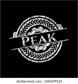Peak on chalkboard