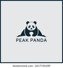 Peak Panda Logo - Bold Mascot Style Branding For Outdoor Gear