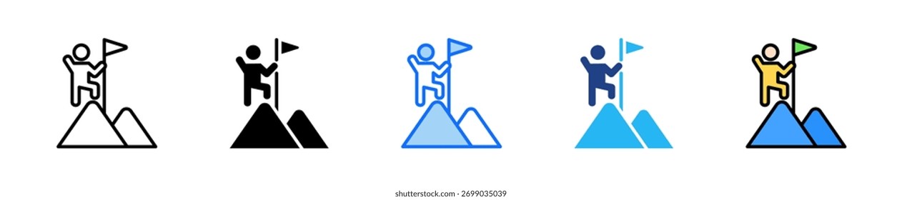 Conjunto de Vários Estilos de Ícone de Desempenho Máximo