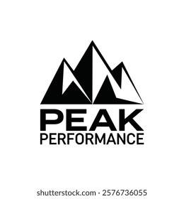 Peak Performance on vector illustration.
