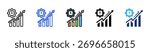 Peak Productivity Hours Icon Collection With Multiple Styles