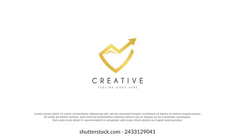 Peak Statistic logo design vector inspiration for business and finance company.