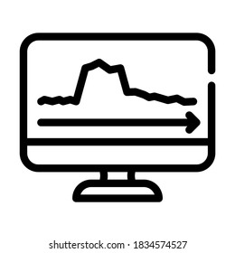 peak voltage surges line icon vector. peak voltage surges sign. isolated contour symbol black illustration