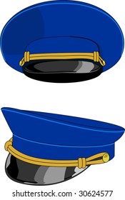 Peak-cap with a high crown and a peak