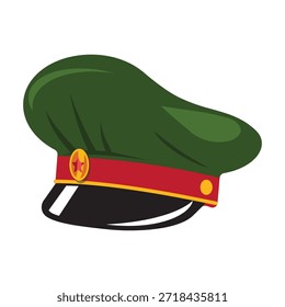 Um chapéu pontudo, chapéu pontudo, tampa de serviço, tampa de quartel ou tampa de combinação