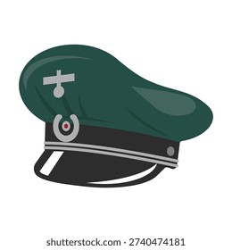 A peaked cap, peaked hat, service cap, barracks cover, or combination cap