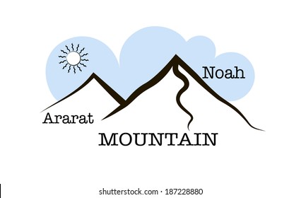 Peaks of mount Ararat. Here Noah's Ark was constructed.