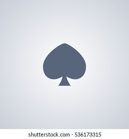 Peaks vector icon, spade vector icon
