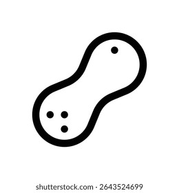 Peanut allergy. Editable stroke vector icon.