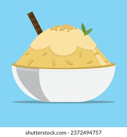 Peanut Bingsoo in the bowl