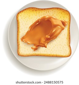 peanut butter or almond butter logo illustration