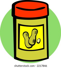 botella de mantequilla de cacahuete