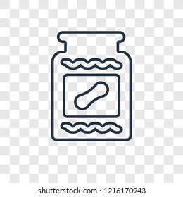 Peanut butter concept vector linear icon isolated on transparent background, Peanut butter concept transparency concept in outline style
