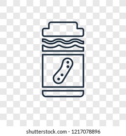 Peanut butter concept vector linear icon isolated on transparent background, Peanut butter concept transparency concept in outline style