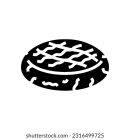 peanut butter cookies food snack glyph icon vector. peanut butter cookies food snack sign. isolated symbol illustration