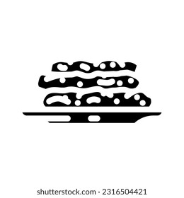 peanut butter cookies food snack glyph icon vector. peanut butter cookies food snack sign. isolated symbol illustration