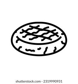 peanut butter cookies food snack line icon vector. peanut butter cookies food snack sign. isolated contour symbol black illustration
