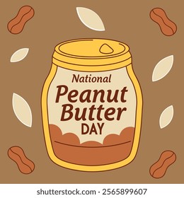 peanut butter day vector background 