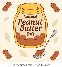 peanut butter day vector background 