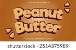 Peanut butter editable text effect template premium style