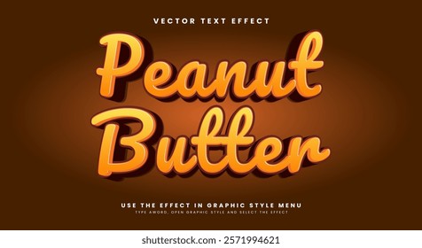 Peanut butter editable text effect template