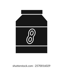 Peanut butter icon black and white vector outline sign