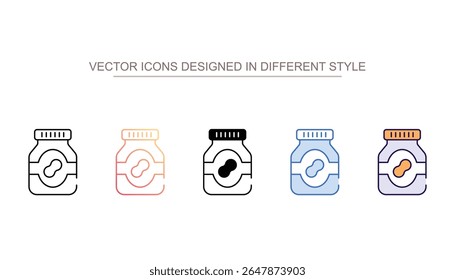 Peanut Butter icon design with white background stock illustration