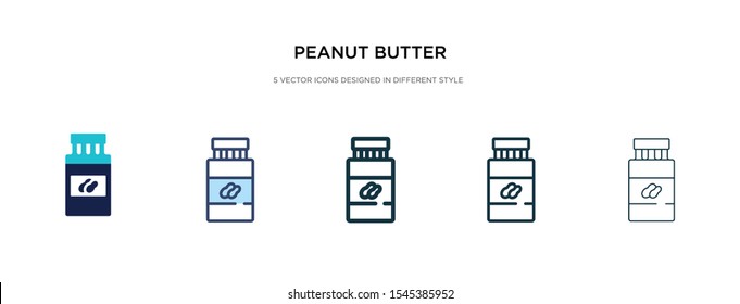 peanut butter icon in different style vector illustration. two colored and black peanut butter vector icons designed in filled, outline, line and stroke style can be used for web, mobile, ui