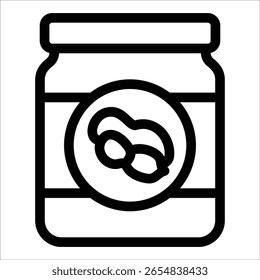 Elemento de ícone de manteiga de amendoim para design