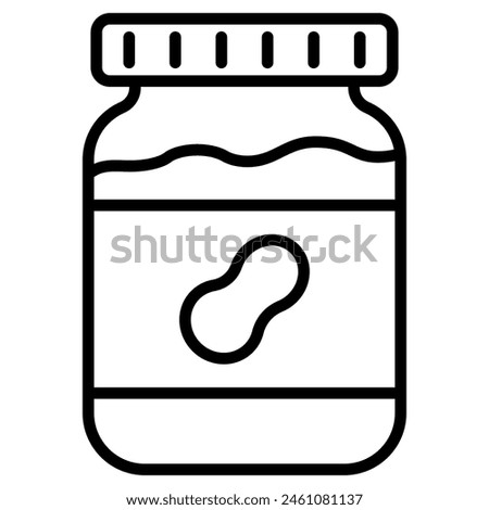 Peanut Butter icon line vector illustration