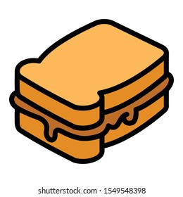 Peanut butter icon. Outline peanut butter vector icon for web design isolated on white background