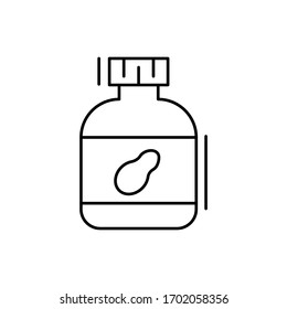 Peanut butter icon. Simple line, outline vector elements of kitchen object for ui and ux, website or mobile application