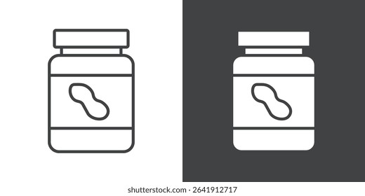 Peanut butter icon symbol illustration logo