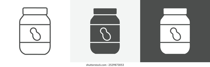 peanut butter icon Symbol in isolated background