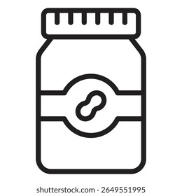 Peanut butter icon vector illustration isolated sign