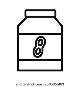 Peanut butter icon vector line logo art