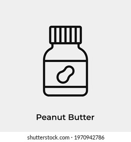 peanut butter icon vector. Linear style sign for mobile concept and web design. peanut butter symbol illustration. Pixel vector graphics - Vector.