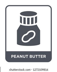 peanut butter icon vector on white background, peanut butter trendy filled icons from Fastfood collection, peanut butter simple element illustration