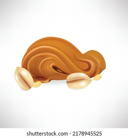 Peanut butter isolated realistic 3d vector