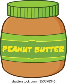 Peanut Butter Jar Cartoon Illustration