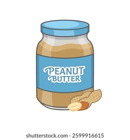 Peanut butter in a jar vector design
