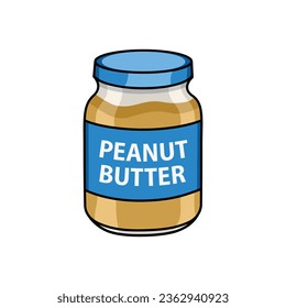 Peanut butter jar vector illustration by za design