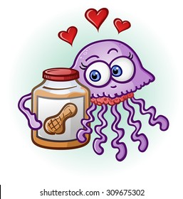 Peanut Butter And Jelly Fish Cartoon Character