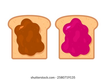 Peanut Butter and Jelly Jam Sandwich. PBJ peanut butter and jelly sandwich