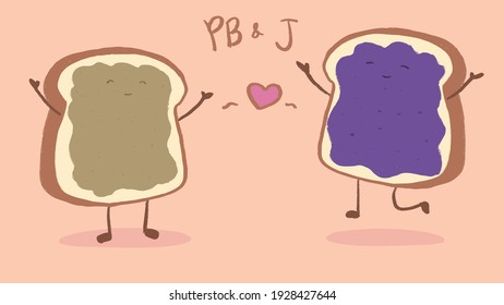 Peanut butter   jelly sandwich Love