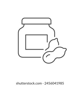 Peanut butter line outline icon