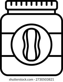 Mantequilla de cacahuete Línea Vector Icon Design