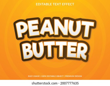 Peanut Butter Text Effect Template With Bold And Abstract Style Use For Business Brand And Logo