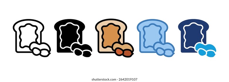 Peanut Butter Toast Icon Element For Design