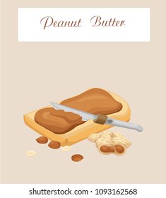 peanut butter, vector illustration